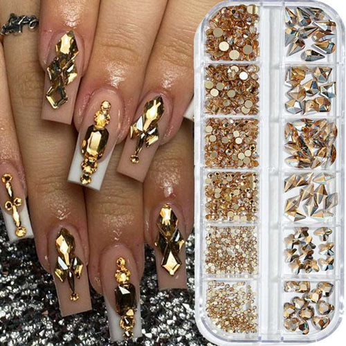  Multi-Color 3D Nail Art Rhinestones cashymart