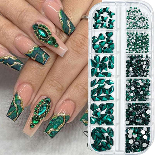  Multi-Color 3D Nail Art Rhinestones cashymart