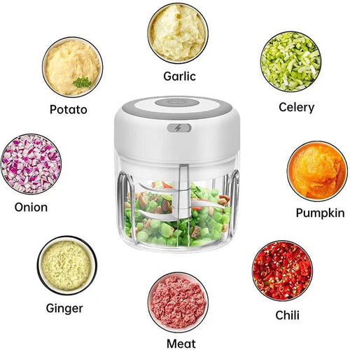  QuickChop USB Mini Food Processor: Safe & Powerful Chopping! cashymart