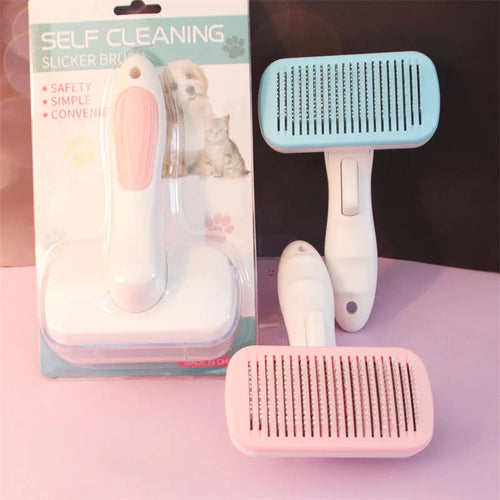  Self-Cleaning Grooming Brush for Pets cashymart