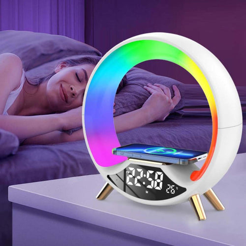  Wireless Charger Lamp with Clock cashymart