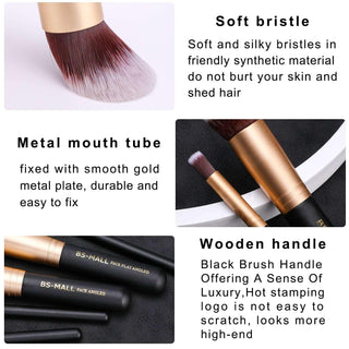  Gold Makeup Brushes Set cashymart