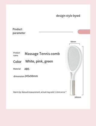  Tennis Racket Hair Detangler Comb cashymart