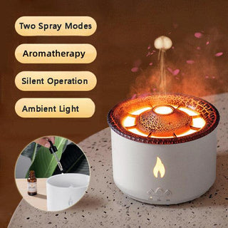  Multifunctional Aromatherapy Diffuser with Simulated Flame and Jellyfish Effects cashymart