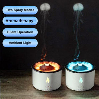  Multifunctional Aromatherapy Diffuser with Simulated Flame and Jellyfish Effects cashymart