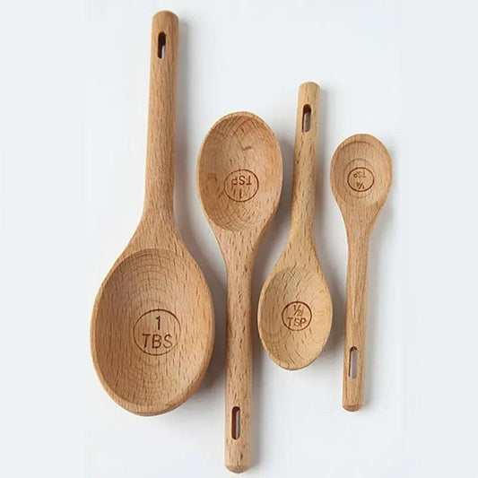  Measuring Wood Tablespoon Set cashymart
