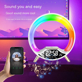  Wireless Charger Lamp with Clock cashymart