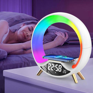  Wireless Charger Lamp with Clock cashymart